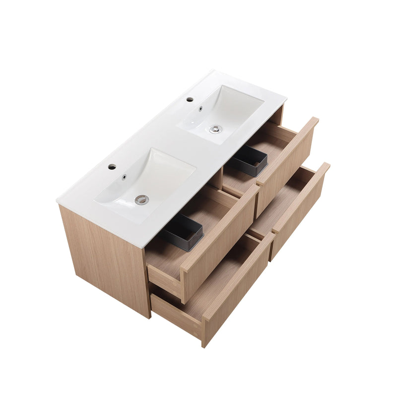 Ridgewood Modern Wall Hung Plywood Cabinet LK-MR1220W-SO Double Bowl Only
