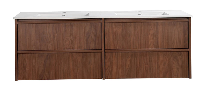 Lukka Ridgewood Modern Wall Hung Plywood Cabinet (Mocha Oak Woodmatt) Lukka