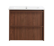 Lukka Ridgewood Modern Wall Hung Plywood Cabinet (Mocha Oak Woodmatt) Lukka