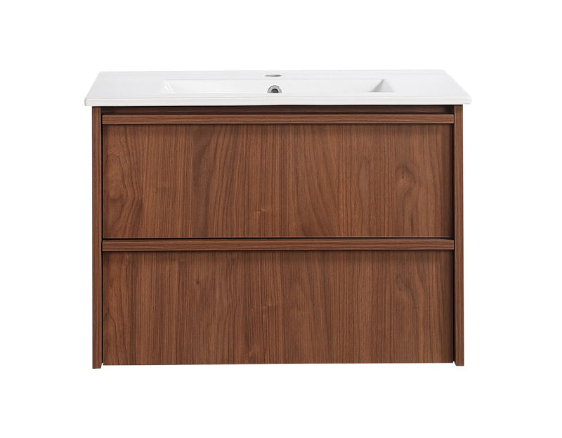 Lukka Ridgewood Modern Wall Hung Plywood Cabinet (Mocha Oak Woodmatt) Lukka