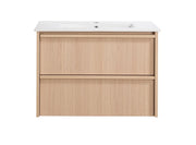 Lukka Ridgewood Modern Wall Hung Plywood (Sandy Oak Woodmatt) Lukka