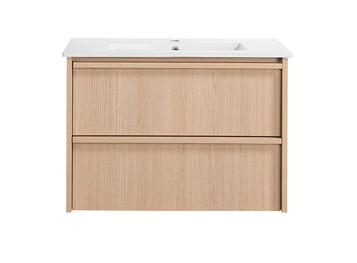 Lukka Ridgewood Modern Wall Hung Plywood (Sandy Oak Woodmatt) Lukka
