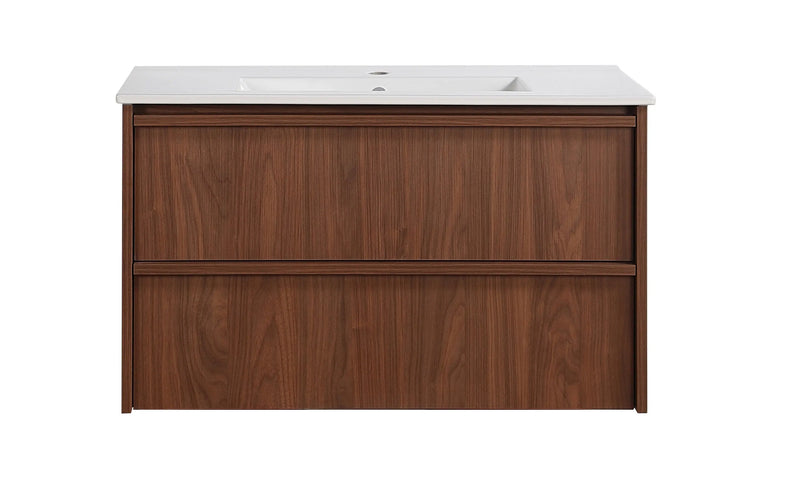Lukka Ridgewood Modern Wall Hung Plywood Cabinet (Mocha Oak Woodmatt) Lukka