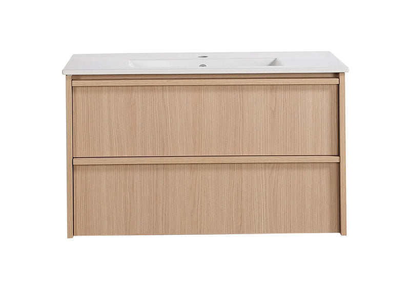 Lukka Ridgewood Modern Wall Hung Plywood (Sandy Oak Woodmatt) Lukka