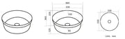 Lukka Olley Fine Ceramic Insert Art Basins (360/400mm) Lukka
