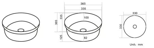 Lukka Olley Fine Ceramic Insert Art Basins (360/400mm) Lukka