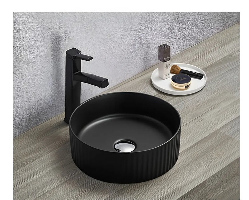 Lukka Olley Fine Ceramic Fluted Art Basin (360/400mm) Lukka
