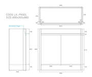 Pako Modern FreeStanding Vanity PVC Narrow (900mm) Lukka