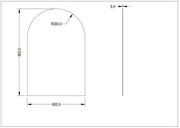 Arco Plain Mirror Pencil Edge LK-PM6090/LK-PMAR4590 Lukka
