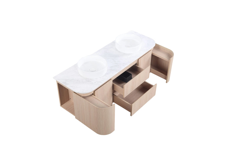Ravello Modern Wall Hung Vanity Plywood Cabinet LK-RA1521W-SO