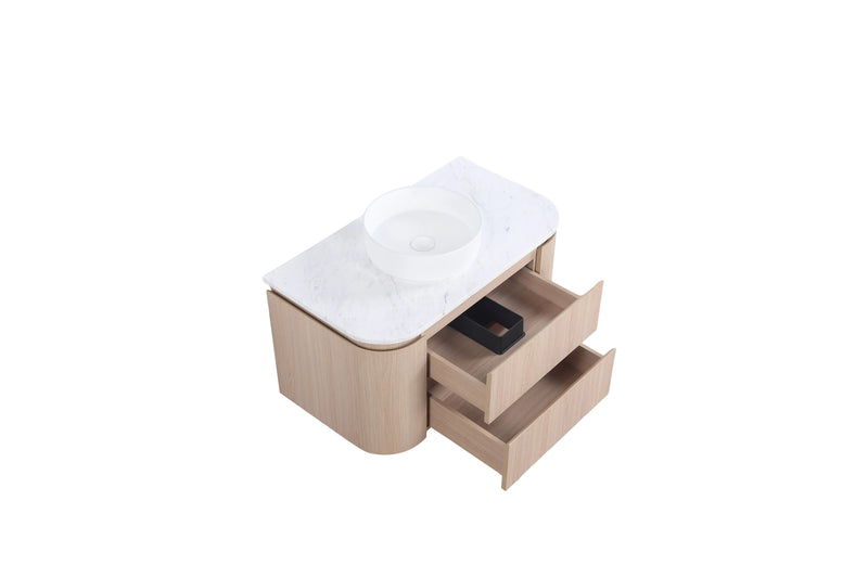 Ravello Modern Wall Hung Vanity Plywood Cabinet LK-RA750W-SO