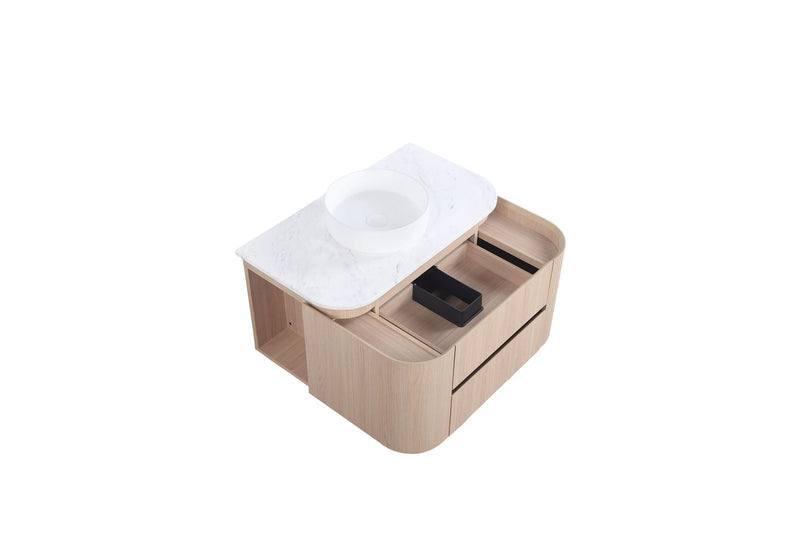 Ravello Modern Wall Hung Vanity Plywood Cabinet LK-RA750W-SO