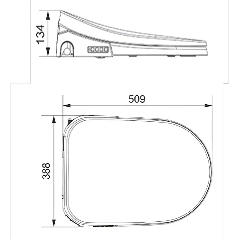 Rocca Smart Toilet Seat Gloss White - FIL Kitchen Bathroom