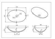 Lukka Kirra Solid Surface Art Basin (580mm) Lukka