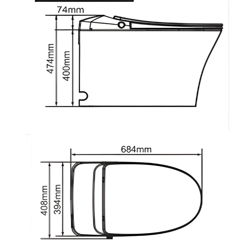 Samos Back to Wall Smart Toilet - FIL Kitchen Bathroom