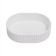 Lukka Ellips Fluted Solid Surface Above Counter Basin Lukka
