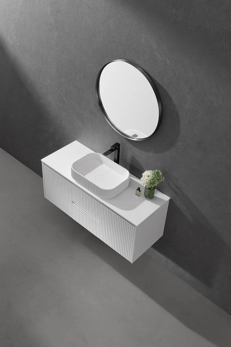 Japser Fluted Solid Surface Above Counter Basin LK-SOA5035