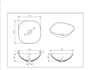 Lukka Perry Solid Surface Stone Above Counter Basin (400mm) Lukka
