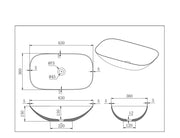 Lukka Perry Solid Surface Stone Above Counter Basin (6300mm) Lukka