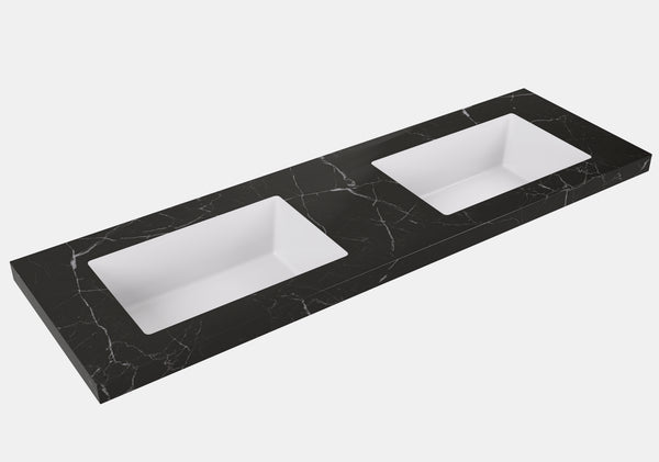 Fine Ceramic Basin Joined with Sintered Stone Double Bowl 1200mm/1500mm