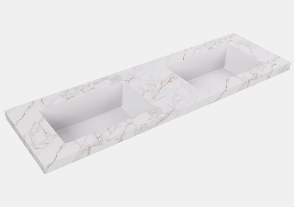 Fine Ceramic Basin Joined with Sintered Stone Double Bowl 1200mm/1500mm