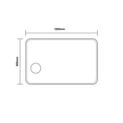 Rectangle Frameless Mirror with Magnifier and Digital Clock 900x750mm/1200x800mm/1500x800mm - FIL Kitchen Bathroom