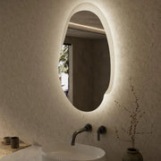 AULIC EVANSTONE ASYMMETRICAL FRAMELESS LED MIRROR MATTE GREY 530X900MM - FIL Kitchen Bathroom