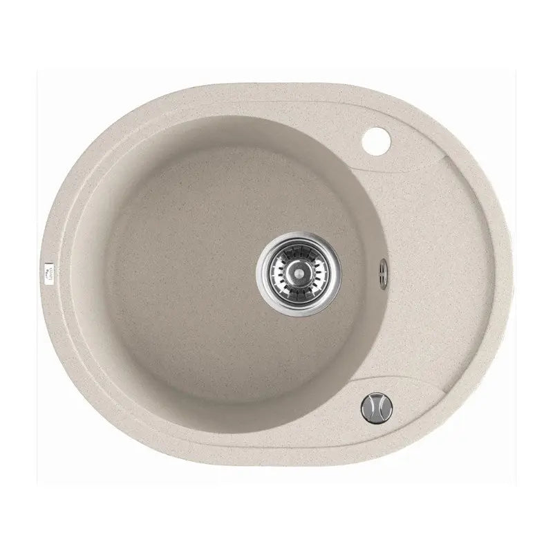 Beige Granite Single Bowl Kitchen Sink 470x580x198mm Aquaperla