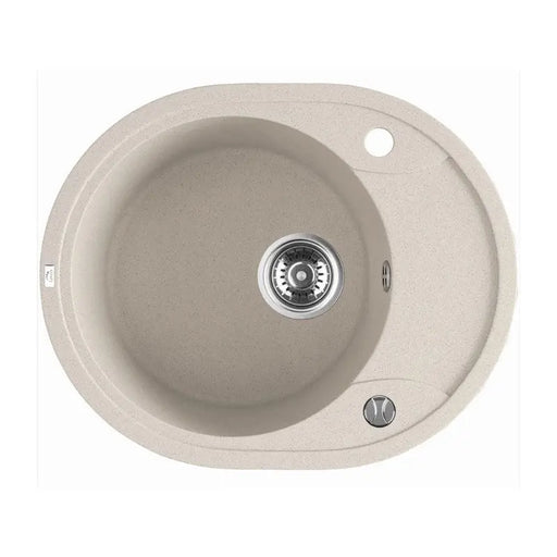 Beige Granite Single Bowl Kitchen Sink 470x580x198mm Aquaperla