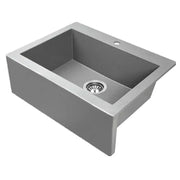 Grey Granite Single Bowl Kitchen Sink 490x580x220mm Aquaperla