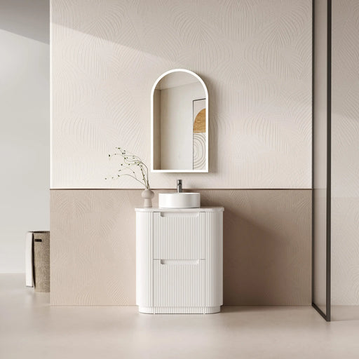 Curva Floor Standing Curve Vanity Matte White 750mm/900mm/1200mm/150mm/1800mm - FIL Kitchen Bathroom