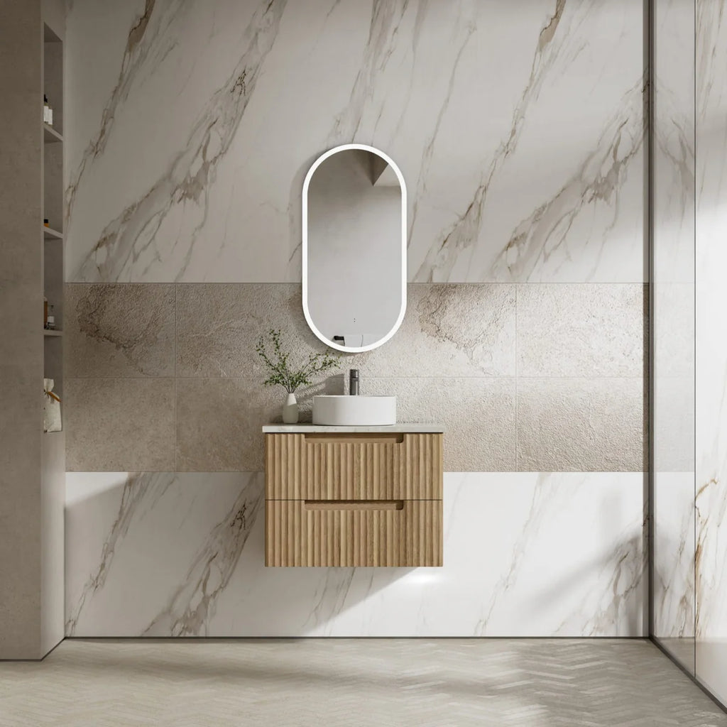 Lovina Tier Harvest Oak Wall Hung Vanity 600mm/750mm/900mm