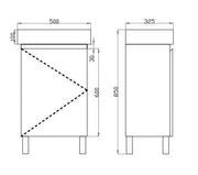 White High gloss painting PVC  Vanity with Ceramic Top - FIL Kitchen Bathroom