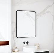 Maia 600×750 / 750×900 / 1200×750mm LED Rectangular Mirror – Matt Black Frame mercioaustralia