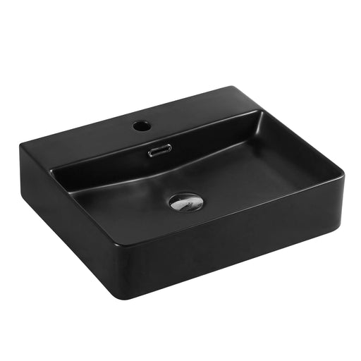 Marsay 73S Wall-Hung Rectangular Basin - Matt Black mercioaustralia