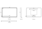 Maia 600×750 / 750×900 / 1200×750mm LED Rectangular Mirror – Matt Black Frame mercioaustralia