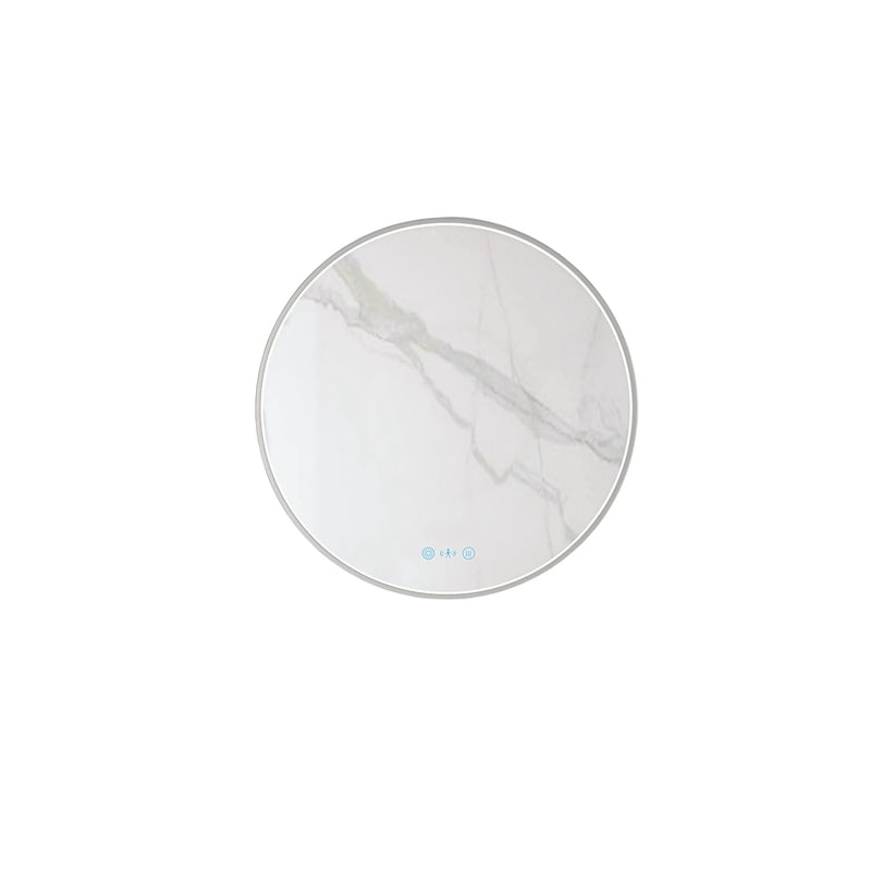 Maia 600/750/900mm LED Round Mirror – Gun Metal Frame mercioaustralia