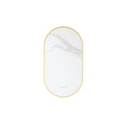 Maia 500×900mm LED Oval Mirror – Brushed Gold Frame mercioaustralia