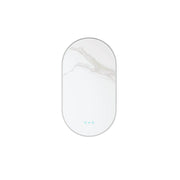 Maia 500×900mm LED Oval Mirror – Brushed Nickel Frame mercioaustralia