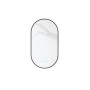 Maia 500×900mm LED Oval Mirror – Matt Black Frame mercioaustralia