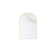 Maia 600×900mm LED Arch Mirror– Brushed Gold Frame mercioaustralia