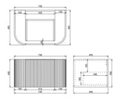 Lukka Agena Modern Fluted Cabinet Matte White (750mm) Lukka