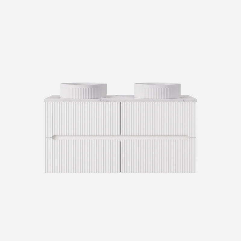 Cabarita Morden Wall Hung PVC Cabinet (1200mm Double Bowl) Lukka