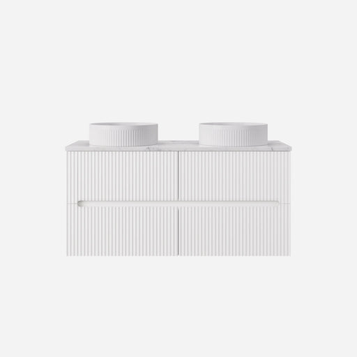 Cabarita Morden Wall Hung PVC Cabinet (1200mm Double Bowl) Lukka