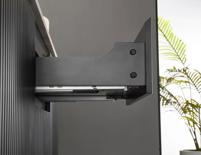 Crete Modern Wall Hung Vanity Matte Black LK-MC1521W-MB
