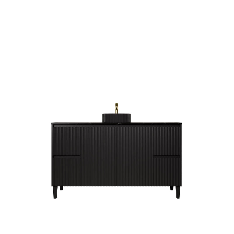 Crete Modern Free Standing Vanity Matte Black LK-MC154L-MB