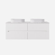 Lukka Cabarita Morden Wall Hung PVC Cabinet (1500mm Double Bowl) Lukka