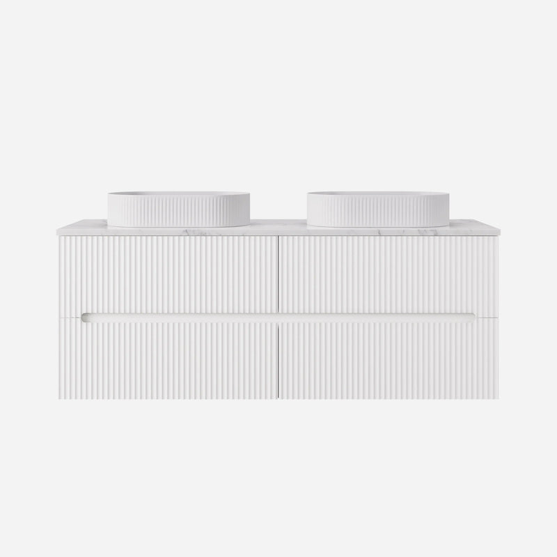 Lukka Cabarita Morden Wall Hung PVC Cabinet (1500mm Double Bowl) Lukka