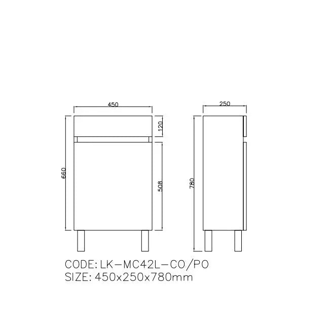 Camden Modern Free Standing Cabinet LK-MC42L-CO
