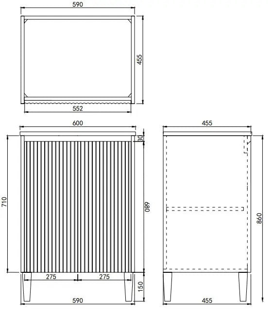 Lukka Crete Modern Free Standing Vanity Matte White Lukka
